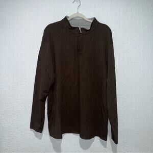 Mizzen+Main ProFlex Quarter Zip Brown Pullover Size XXL Golf & Travel